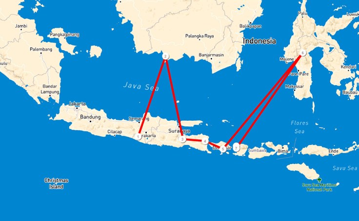 Tripline-Map_-Viaje-con-Nosotros-Indonesia-2015-Itinerario